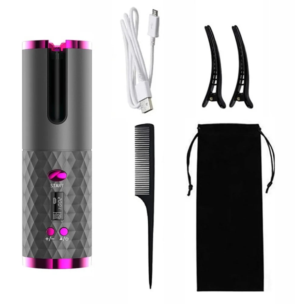 Kit del rizador RD-060 con cable, pinzas, peine y bolsa