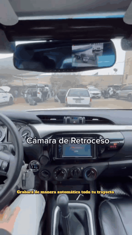 Demostración de la vista de cámara posterior
